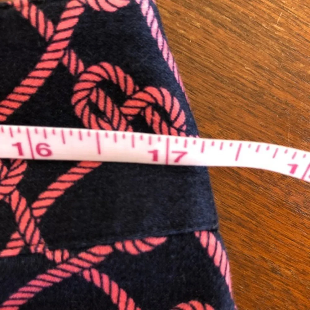 VINEYARD VINES Nautical Rope Navy Pink A Line Skirt 10